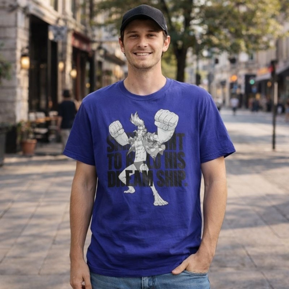 Graphic T Shirt Mens‎ Size L Purple Monkey D Luffy